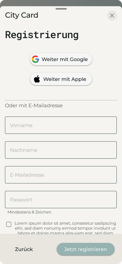 Wireframes of SmarthillGo App
